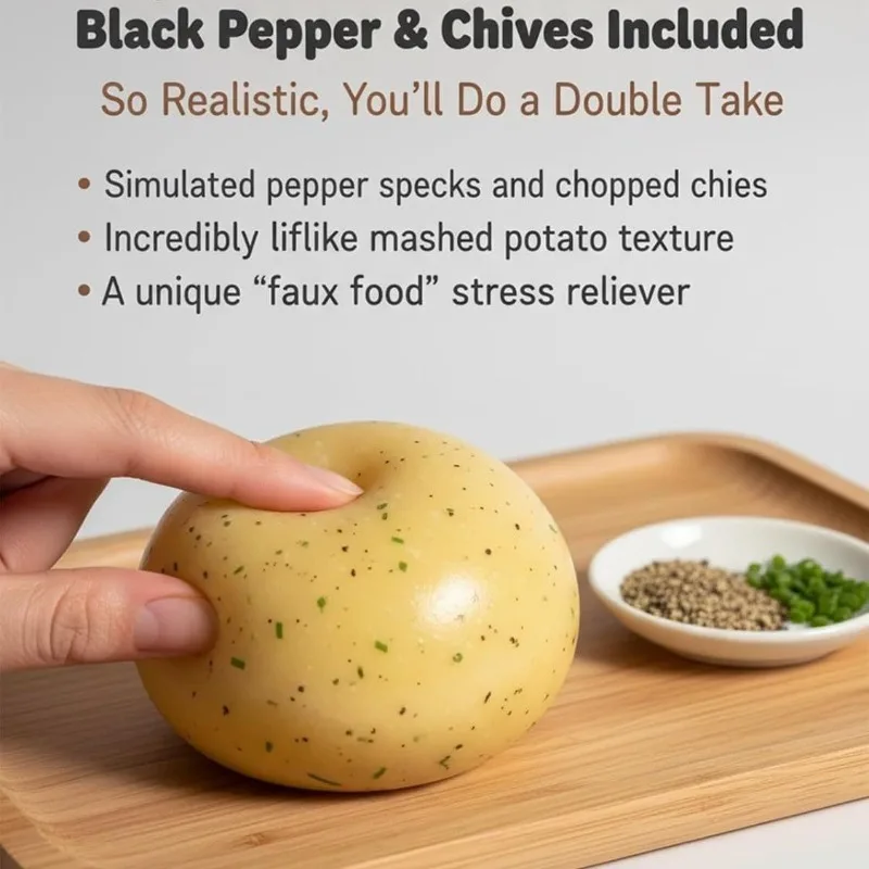 Potato Squishy Stress Ball Protective Soft Squeeze Toy for Stress Relief Casual Daily Entertainment