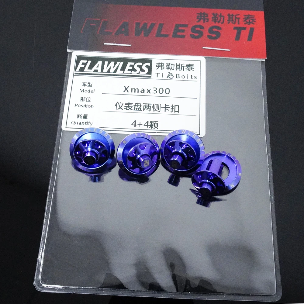 FLAWLESSTI Gr5 Titanium Rivet For Yamaha Xmax 300