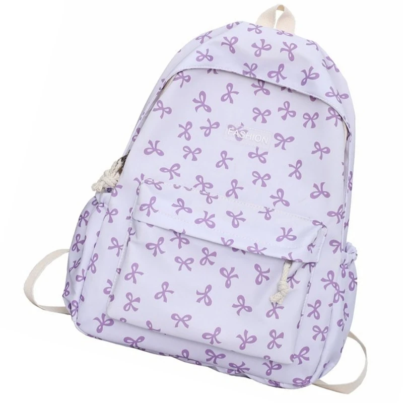 Large Capacity Backpack Student School Backpack Lovely Bows Backpack Fashion Causal Daypacks Travel Backpack for Daily