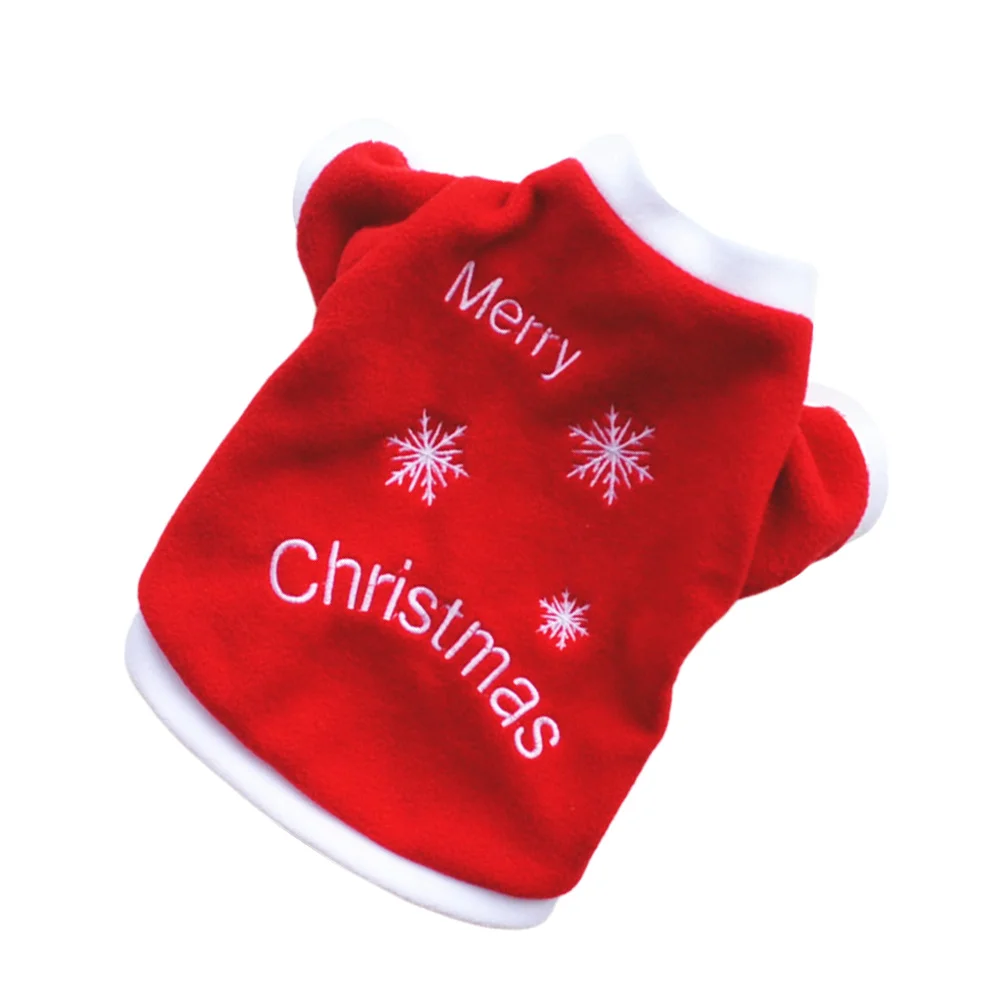 

Christmas Pet Clothes Dog Size S Warm Snowflake Winter Coat Sweatshirt Stylish Outdoor Outfit for Small Dogs Walking Jogging