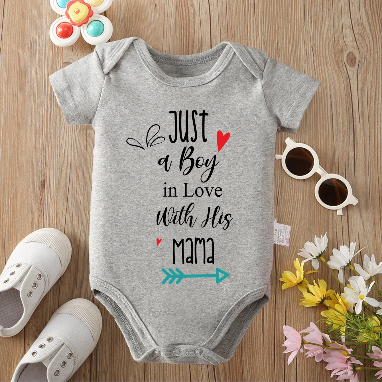 

We Are Happy Family Exquisite Print Onesie 100% Cotton Cloths Comfortable Bodysuit for Baby Jumpsuit for 0 To 12 Months Newborn
