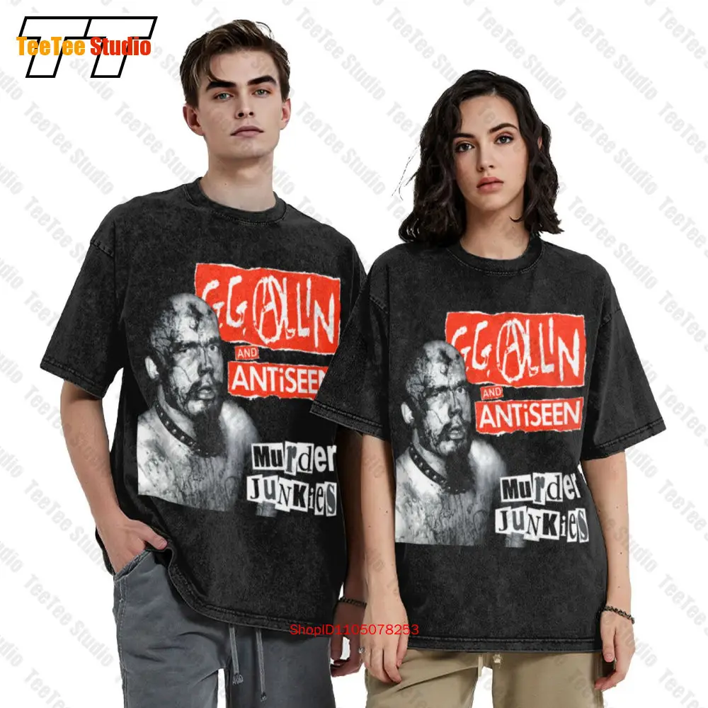 Gg Allin Antiseen Murder Junkies Music Punk Rock Prints Man Vintage Oversized T-Shirt 1SVD