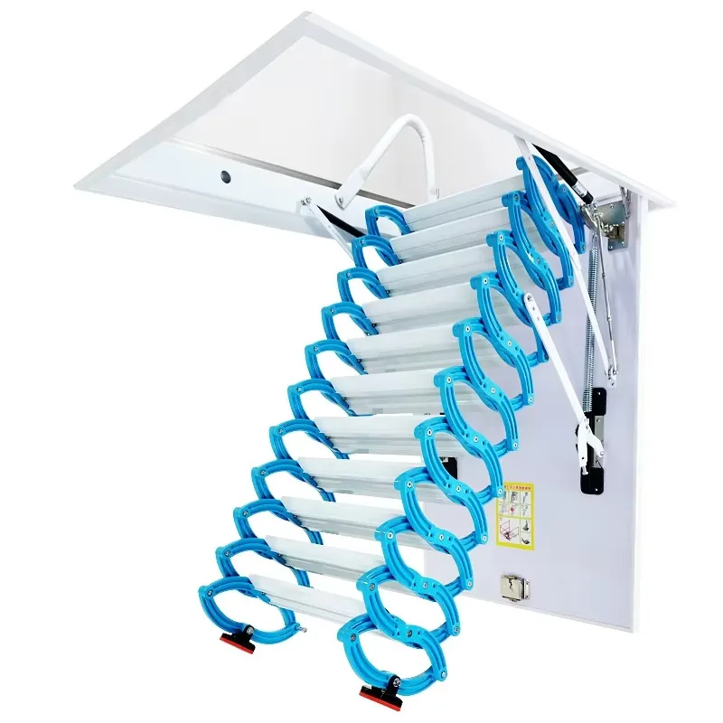 Modern Designed Household Attic Hidden Telescopic Staircase Electric Retractable Folding Lift Thickened Aluminum Alloy Ladder