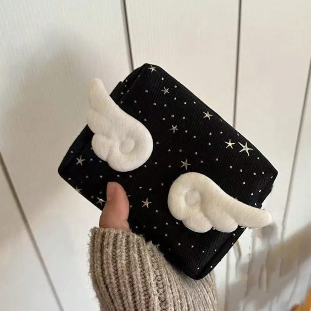Sweet Star Angel Wings Clutch Mini Portable Coin Purse Card Wallet for Girls