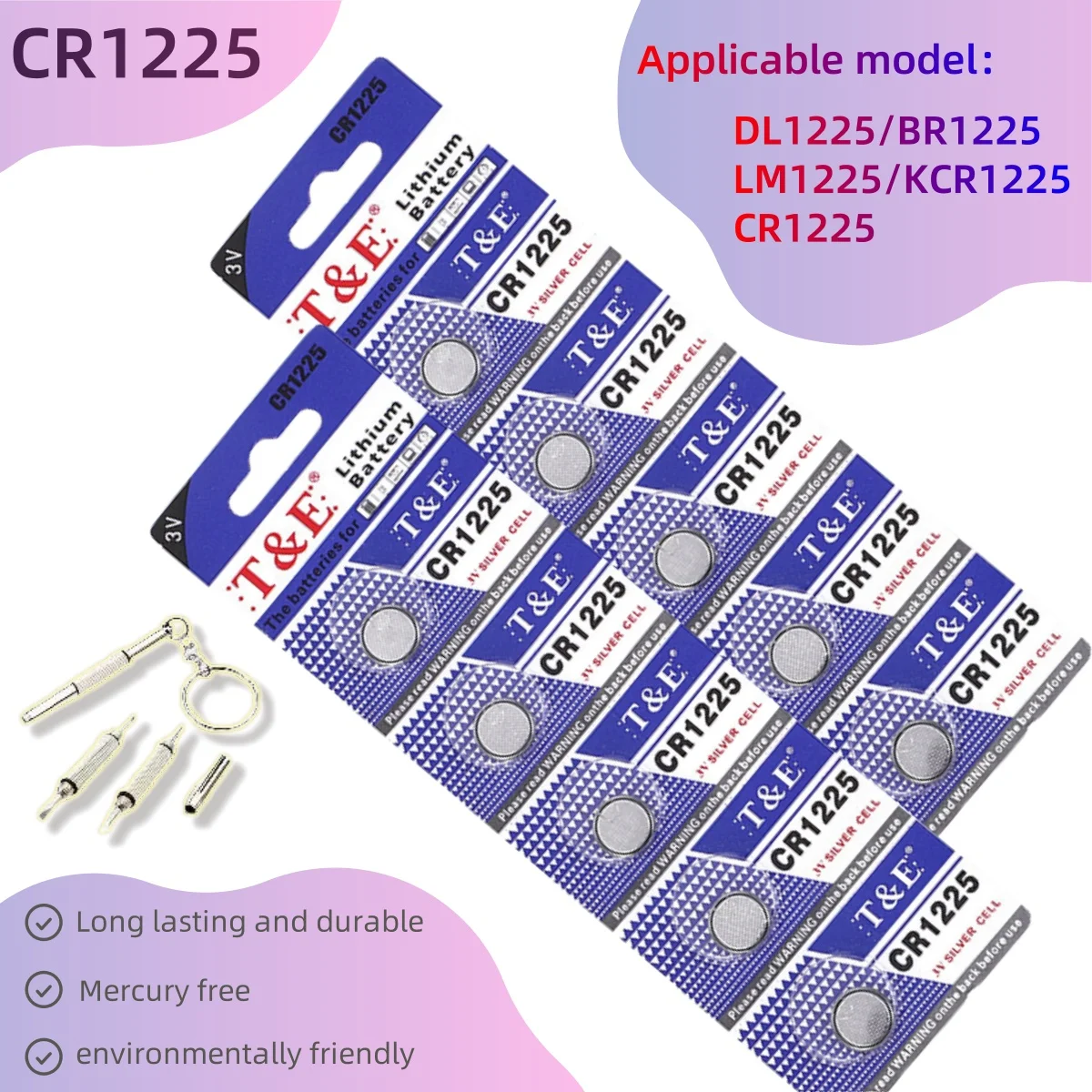 

2PCS-50PCS 3V CR1225 Lithium Button Battery BR1225 LM1225 DL1225 CR 1225 ER1225GP Coin Cell Watch Batteries for Toys Remote