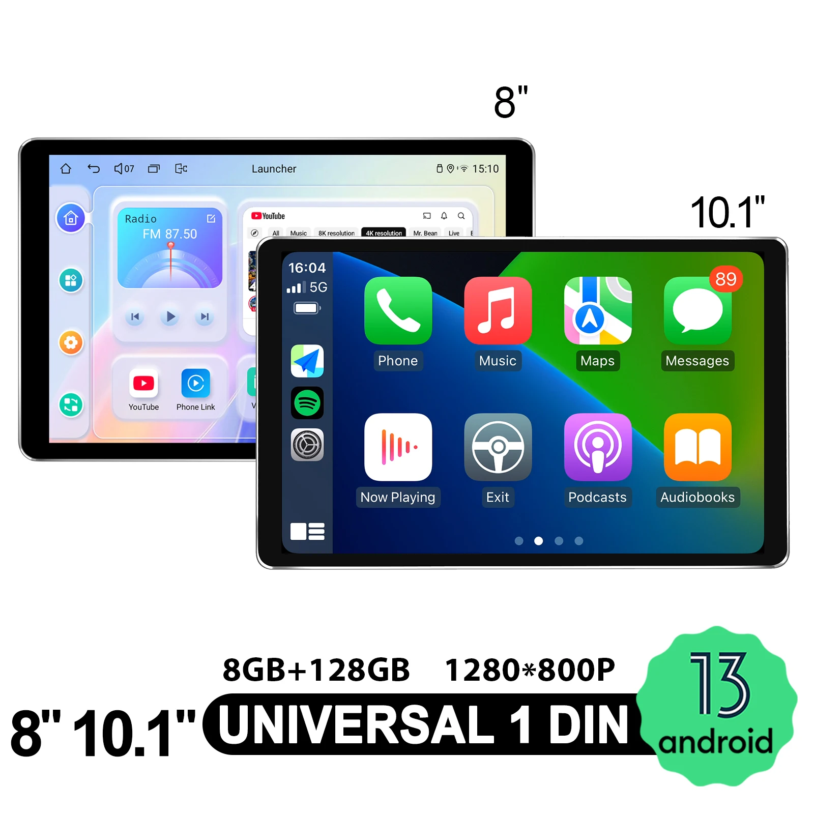 

JOYING 8"10.1"Android 13.0 Universal Car Radio Stereo GPS Navigation Support Carplay Android Auto Google Play Store