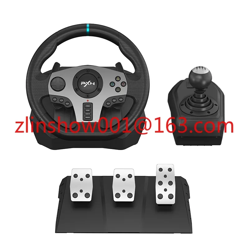 900 Degree PC Gaming Racing Steering Wheel With Pedal And Gear Stick