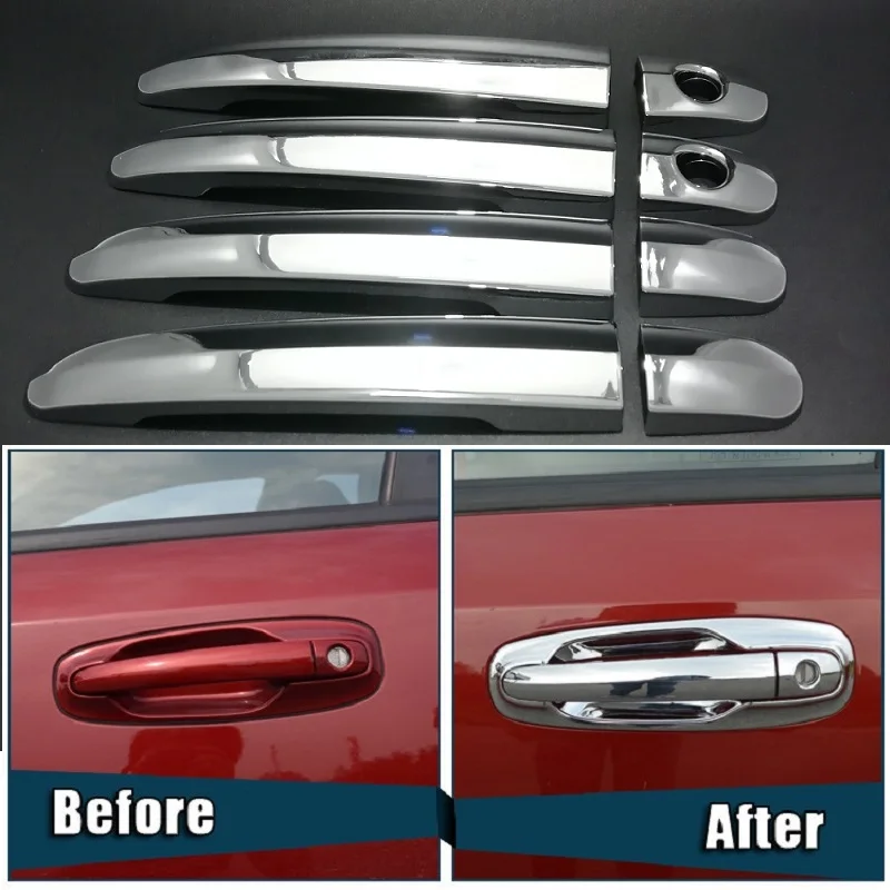 Chrome Exterior Door Handle Cover For Chevrolet Lacetti Optra Daewoo Nubira Suzuki Forenza Holden Viva Stickers Car Styling