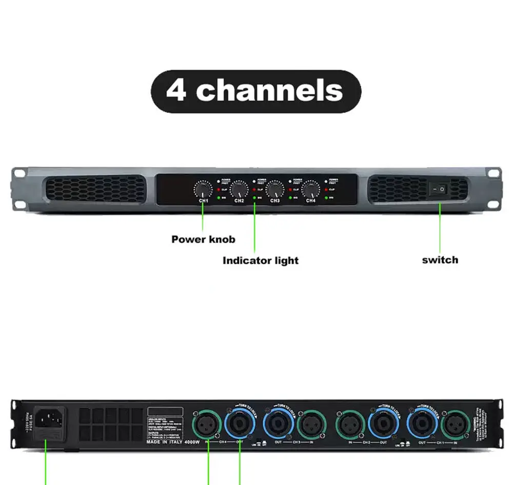 Professional 2 Channel o Power Amplifier Class D Digital Power Amplifier