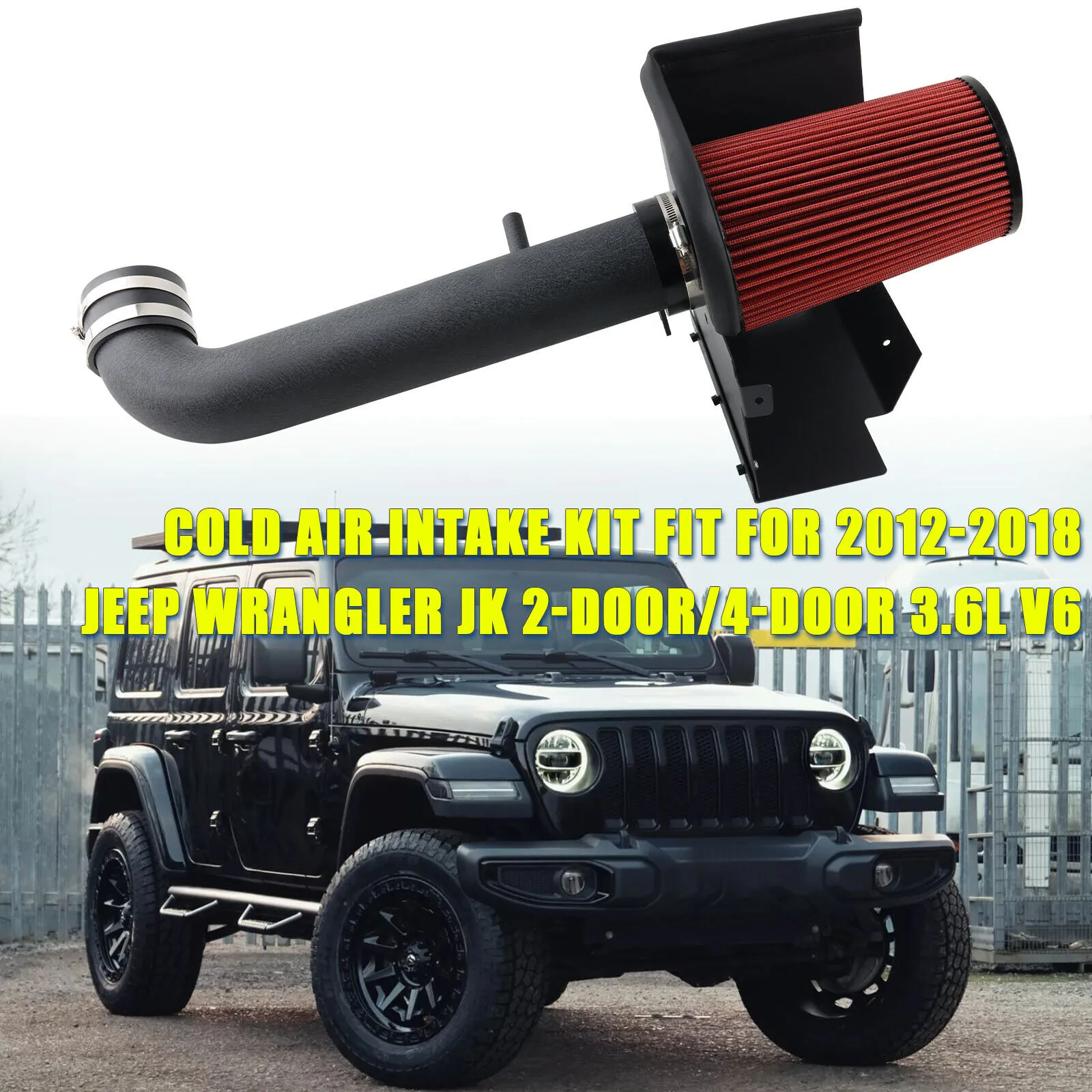 new Cold Air Intake Kit For 2012-2018 Jeep Wrangler JK V6 3.6L 4-Door/2-Door 10550A