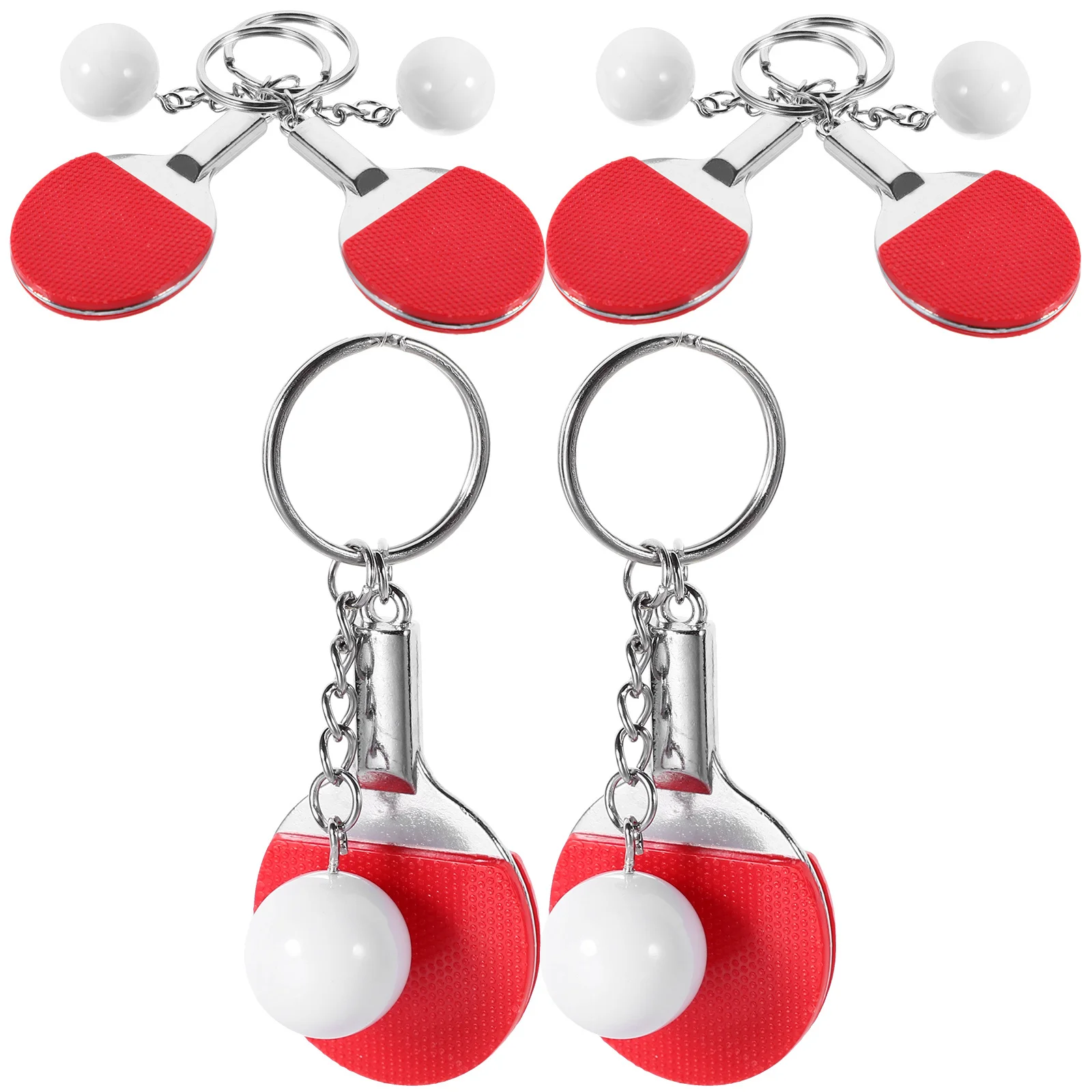 

6pcs Mini Table Tennis Keychains Decorative Sports Ball Keyring For Bag Backpack Car Key Holder Pendant Souvenir Gift Accessory