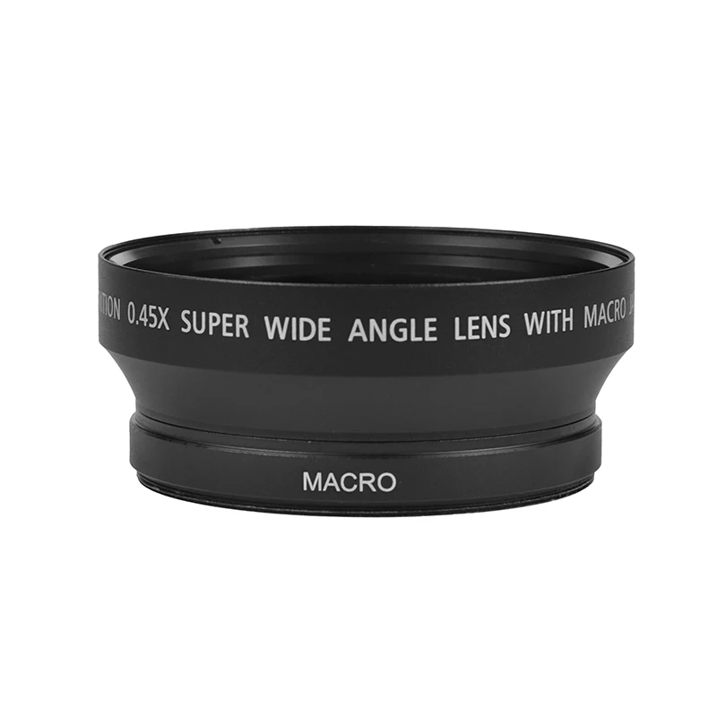 Vlogmagic 62MM / 67MM / 72MM 0.45X Wide Angle Attachment Lens with Macro Close-up  for Dslr Video Cameras Camcorder