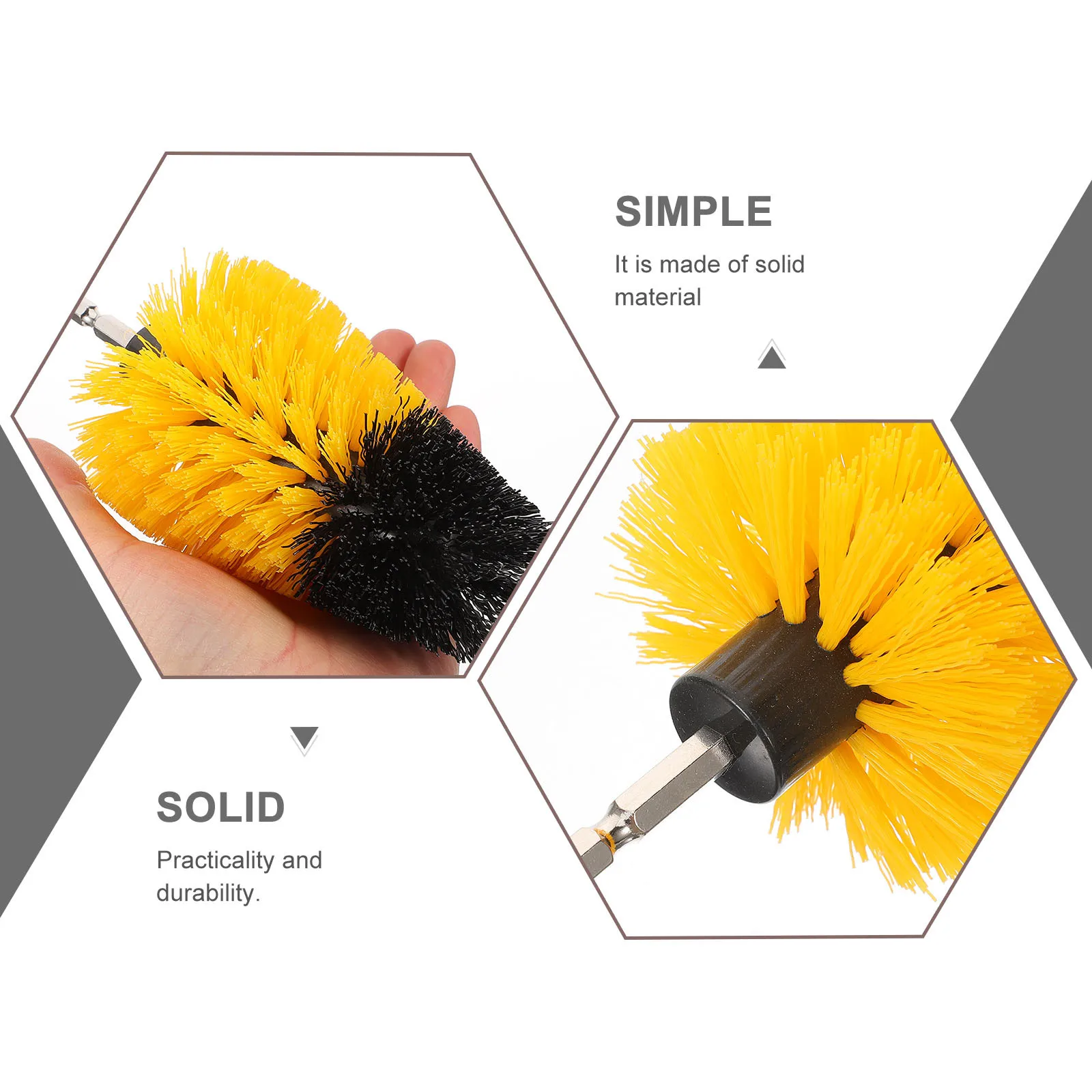 

2Pcs Drill Brush Attachment Scrubber Cleaning Tool Electric Power Drill Brush Set Cone Shape Durable Steel PP Multi Function