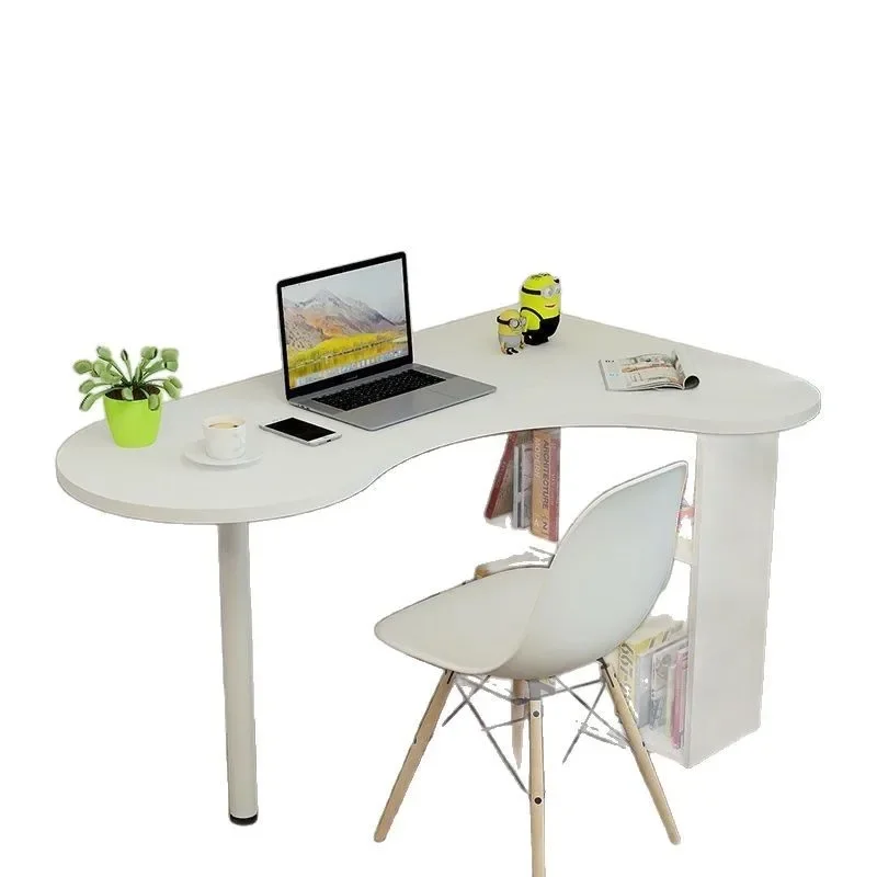 

Corner desk, curved computer bedroom combination, office desk bookcase