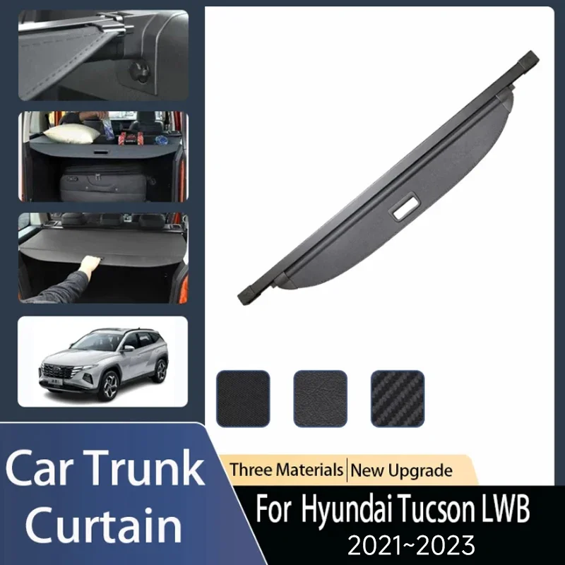 

For Hyundai Tucson L NX4 2021 2022 2023 Car Trunk Curtain Covers Rear Luggage Trunk Rack Partition Shelters Auto Car Accessories