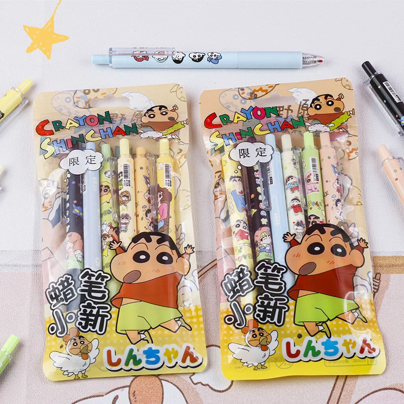 Himawari Nohara Crayon Shin-chan Cartoon Print Black Click Pen Kawaii and High-Aesthetic Click Gel Pen, Student Stationery Prize view 3
