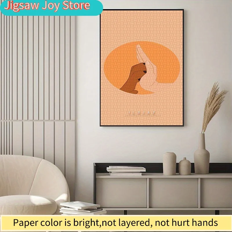 Rompecabezas de Papel, Rompecabezas DIY, Mano de la Amistad, Humano y Animal, Adecuado para Rompecabezas de Tiempo, Rompecabezas Interactivo para Parejas, Regalo para Amigos