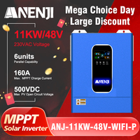 11KW 48V Parallel Hybrid Solar Inverter Support Inverter parallel Off-Grid 230V Pure Sine Wave 160A MPPT Controller With WiFi