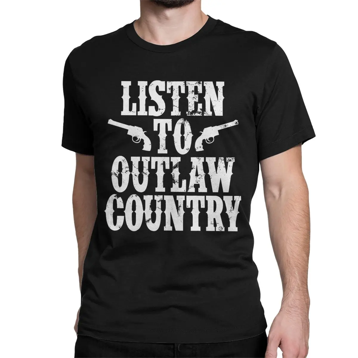 Kris Kristofferson Listen To Outlaw Country Men Women's T Shirt Crazy Tees Short Sleeve  T-Shirt 100% Cotton Party Clothes