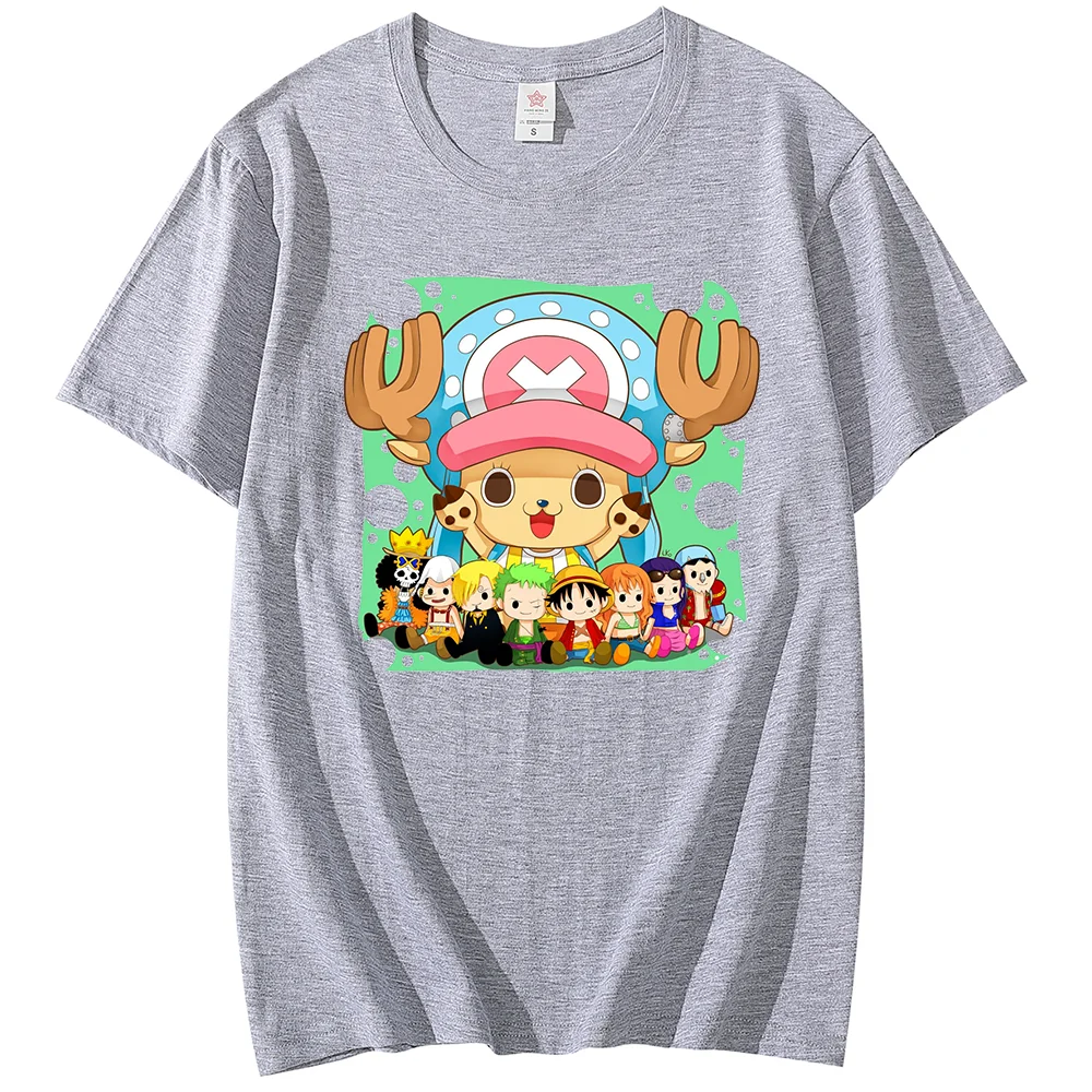 Homens e mulheres Miniso One Piece T-shirt, Impresso Tony Chopper, Esportes Lazer, Roupas de rua, Anime Vestuário