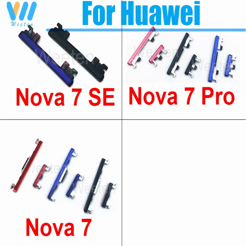 

UP Down Volume Power Side Buttons For Huawei Nova 7 7Pro 7SE Pro SE ON OFF Power Volume Side Button Switch Keys Replacement Part