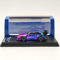 STREET WARRIOR SW 1/64 for 993 RWB Gradient Chrome Purple Diecast Models Car Toy Limited 499 Collection Auto Gift