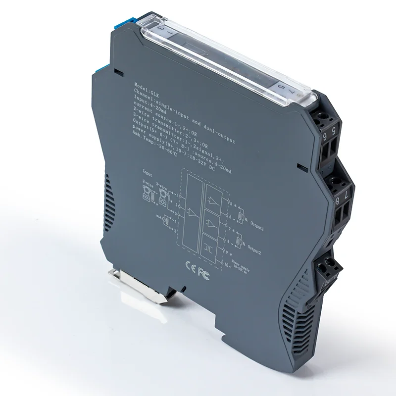 4-20mA 0-20mA to 0-10V 0-5V Intelligent Isolation Distrobution Analog Signal Isolator 1 In 1 Out 1 In 2 Out Signal Converter