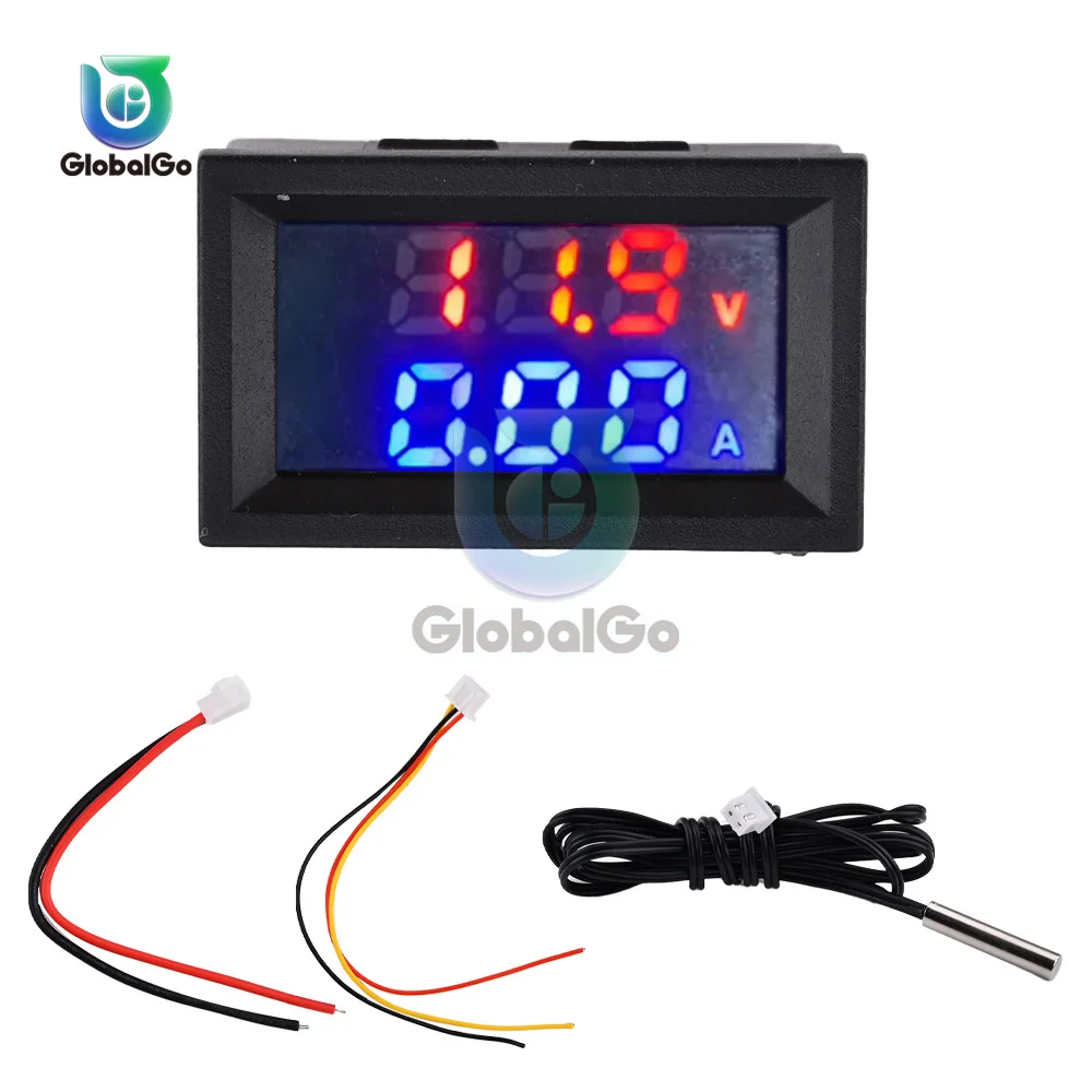 M430 Power Supply DC4-30V LED Digital Display Voltage Current Power Temperature Meter With 1M NTC Temperature Sensing Wire