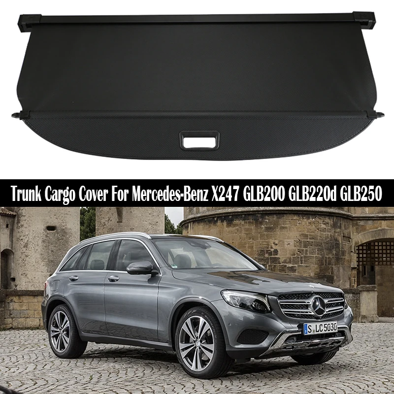 Trunk Cargo Cover For Mercedes-Benz X247 GLB200 GLB220 GLB250 2019-2023 Security Shield Rear Luggage Curtain Partition Privacy