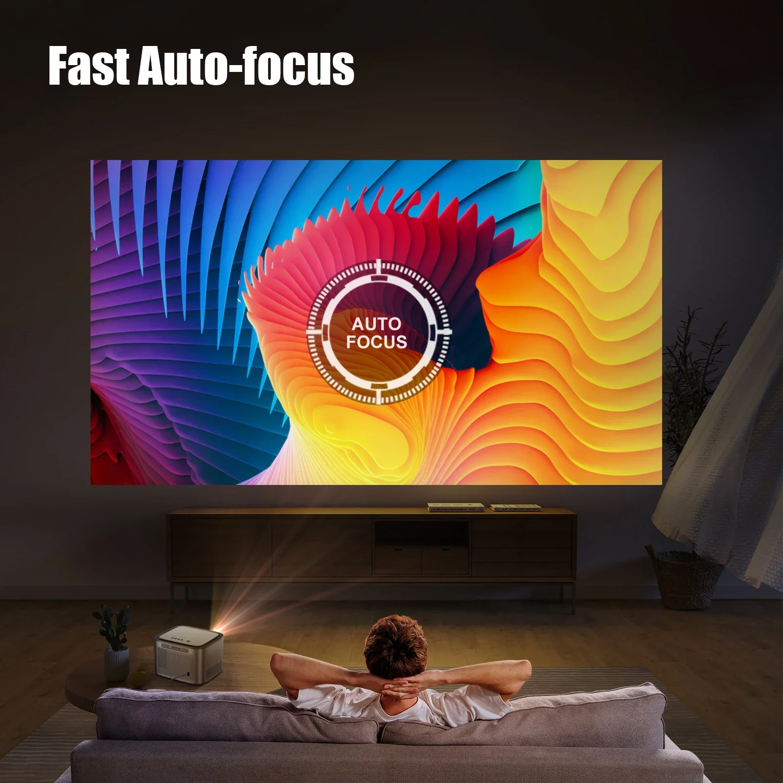 Newest 1080P LCD Projector Android Smart LED Vertical Wifi Beamer For Home Use Portable Auto Focus Projector