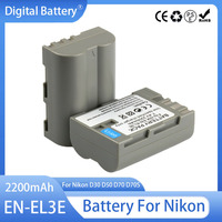 EN-EL3E Battery 2200mAh Li-ion Rechargeable Battery For Nikon D30 D50 D70 D70S D90 D80 D100 D200 D300 D300S Camera Batteries