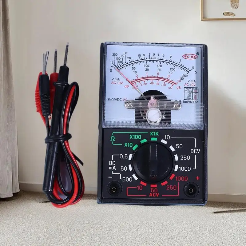 Mini multímetro analógico portátil - testador de tensão portátil para experiências científicas de estudantes escolares