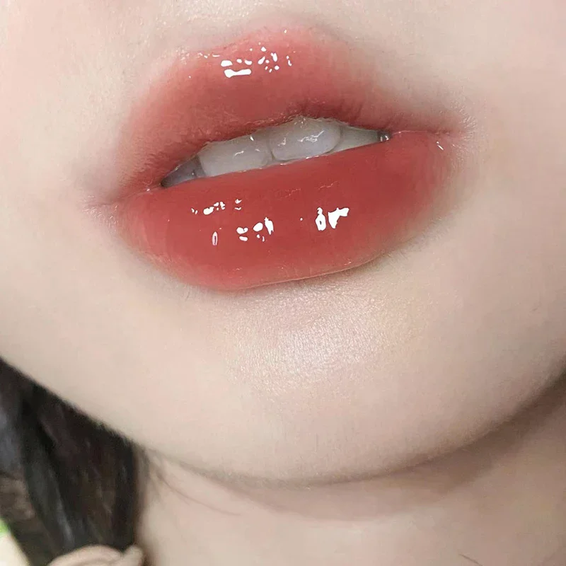 الشاي المثلج مرآة الشفاه الصقيل ملمع الشفاه المائي مقاوم للماء دائم شفاف هلام السائل أحمر الشفاه النساء الجمال ماكياج الشفاه مستحضرات التجميل