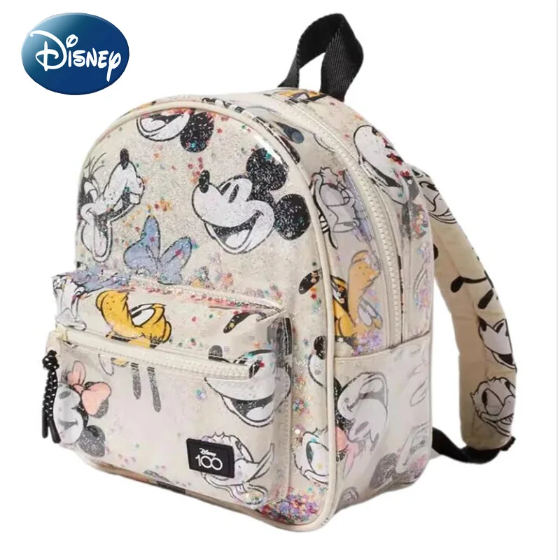 Disney Girls Backpack Mickey Mouse Print Girls Travel Storage Fashion Cartoon Cute Girl Baby Mini Backpack