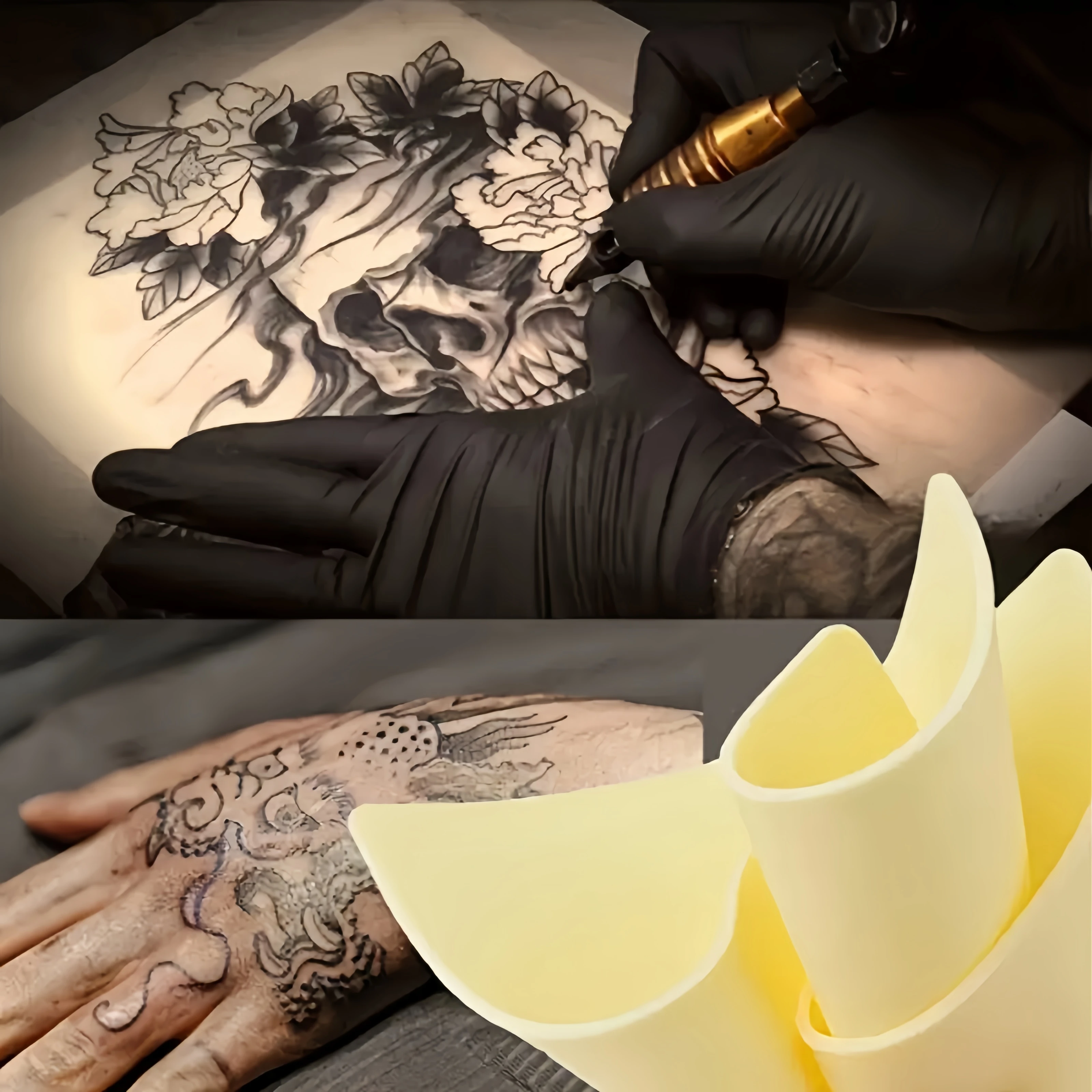 1/3/5/8/10/15pcs 3MM thick tattoo practice skin double-sided blank tattoo skin for piercing and tattooing  silicone tattoo