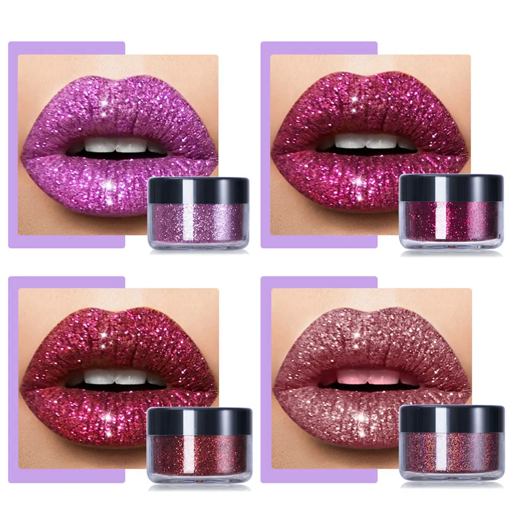 Glitter Lip Kit with Primer Convenient Cosmetics Beauty Accessory Makeup Tools for Household Vacation Shopping