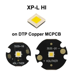 XP-L HI 10W 3A 1095 Lumens 6500K 5000K 4000K 3000K SMD 3535 LED Emitter on KDLikter DTP Copper MCPCB Flashlight DIY