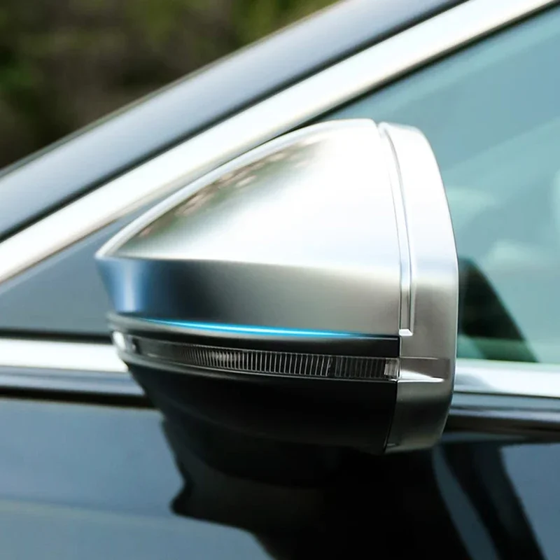 1 Pair Replacement Car Rear Mirror Cover Silver Color for Audi A6 C8 2019 2020 2021 2022 2023 2024 2025 Exterior Accessories