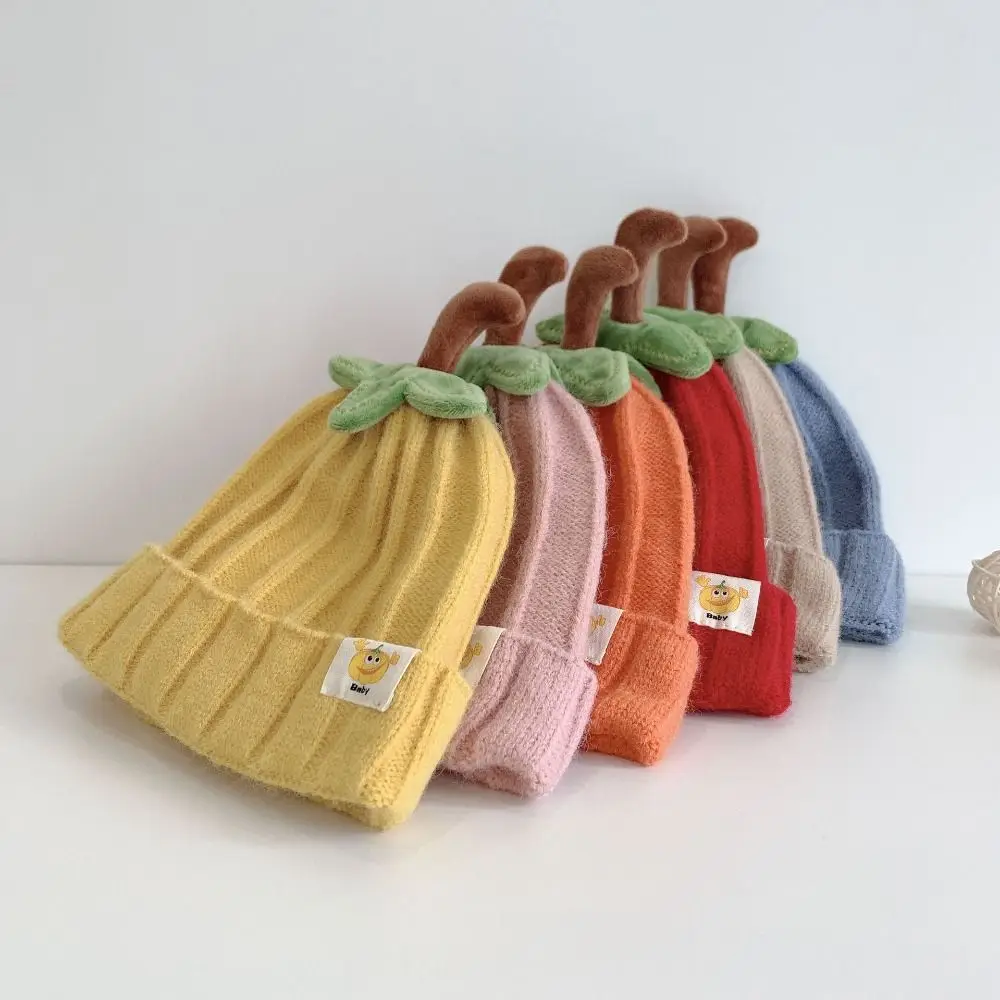 Chapéu fofo de abóbora Halloween para bebê, gorro de malha infantil, chapéu infantil para meninos e meninas, chapéu de ação de graças para recém-nascidos, outono e inverno