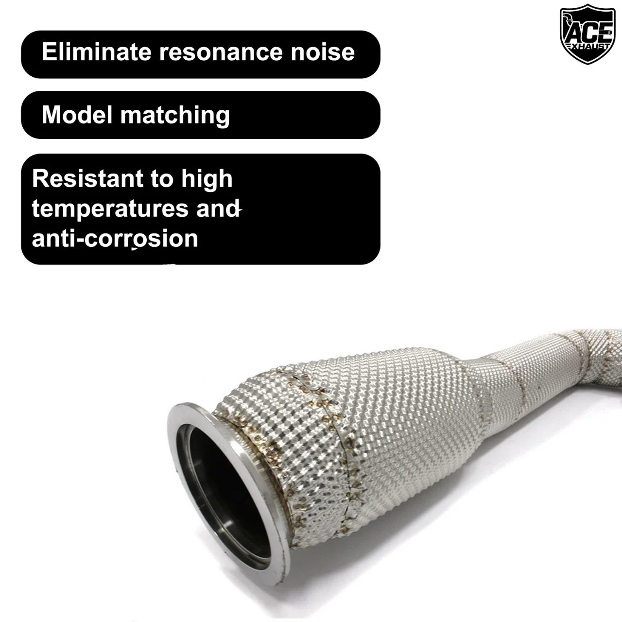 ACE Hochleistungs-Downpipe für Porsche 718 Cayman Boxster 982 2.0T - Auspuffkrümmer aus SUS304 Edelstahl mit Hitzeschutz – Detail 8