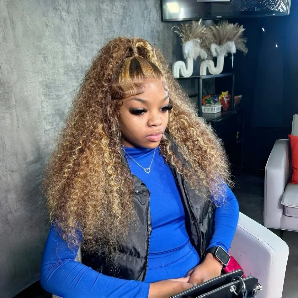 

Парик из натуральных волос с эффектом омбре, HD-кружевной парик 13x4 13x6, глубокая волна, фронтальный парик, бразильские цветные кудрявые парики для женщин