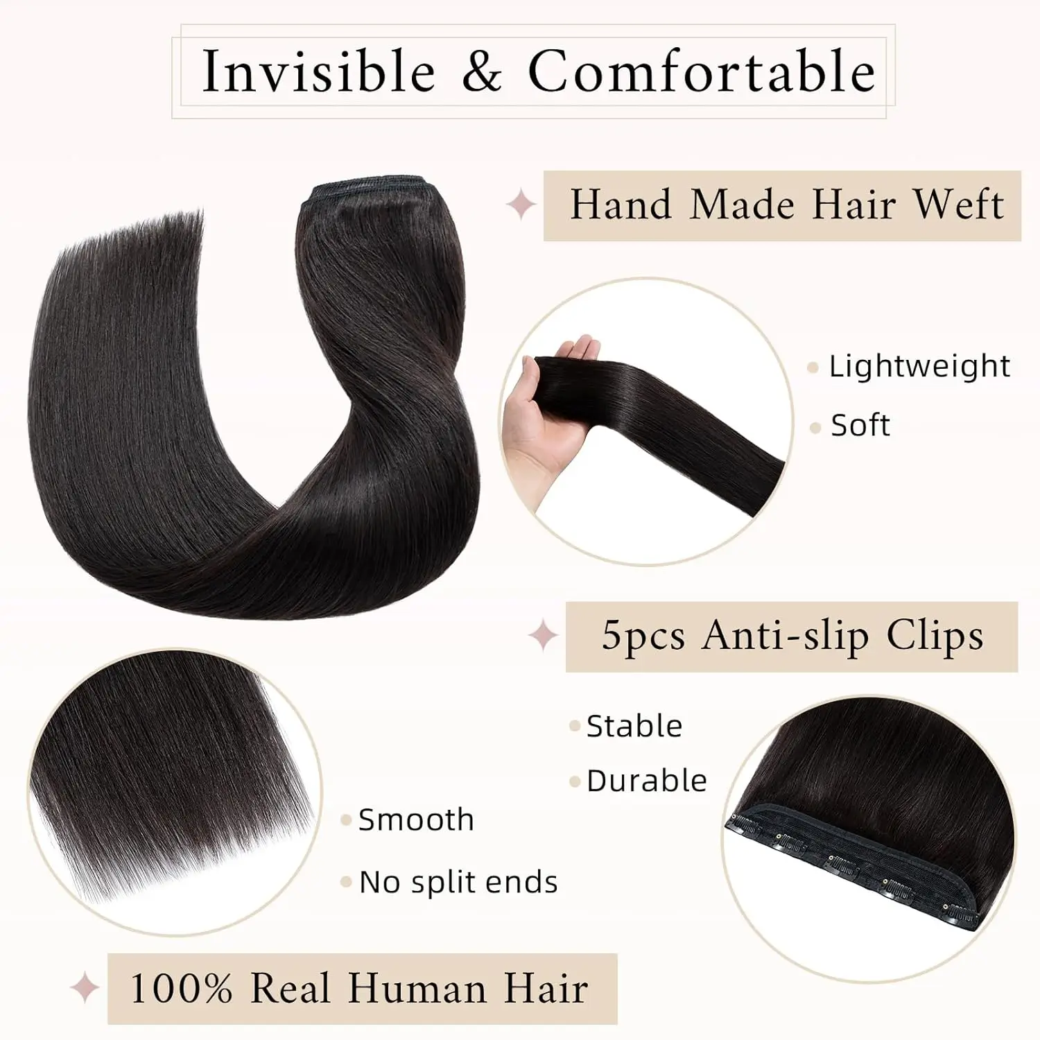 الملونة مستقيم قطعة واحدة كليب في وصلات الشعر البرازيلي الشعر 3/4 كامل مشبك للرأس في شعر مستعار بشري قطعة واحدة 5 مقاطع