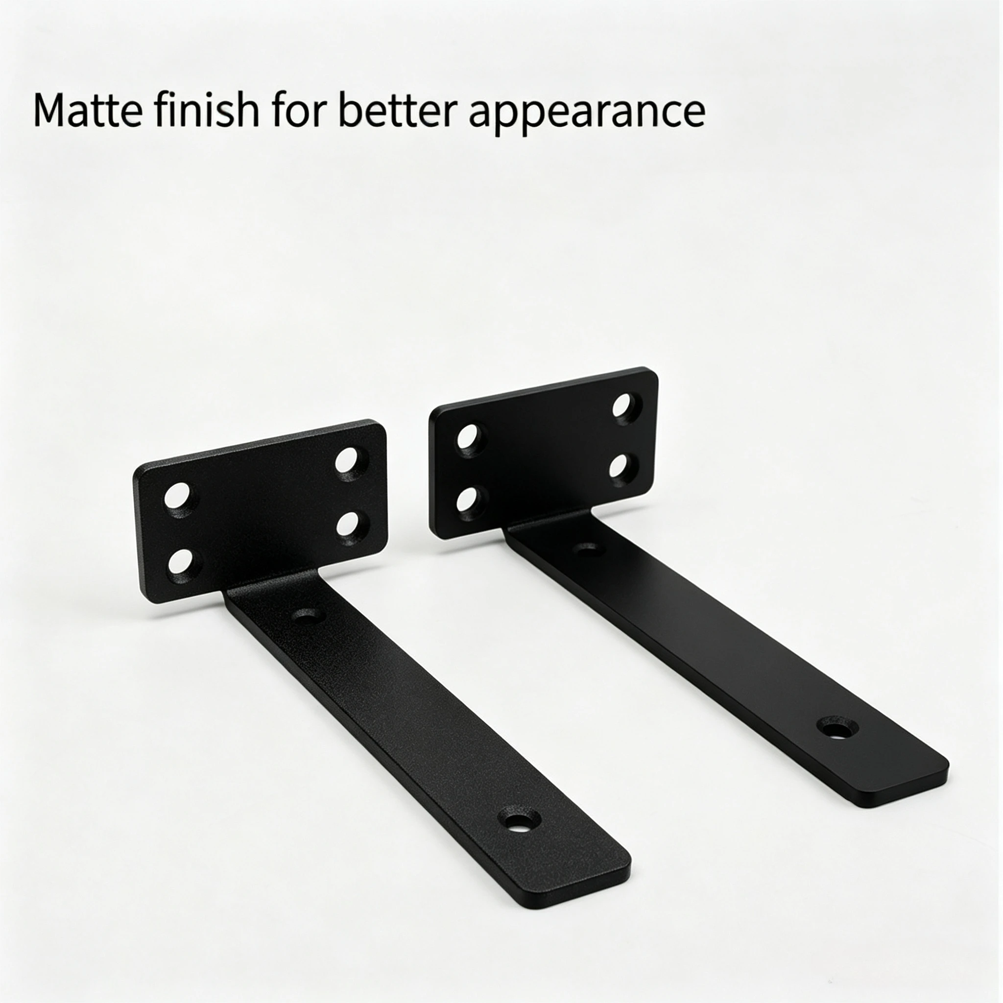 2PCS Floating Shelf Brackets Carbon Steel Wall Mount Invisible T Shelves Brackets for Bathroom and Kitchen Storage Support