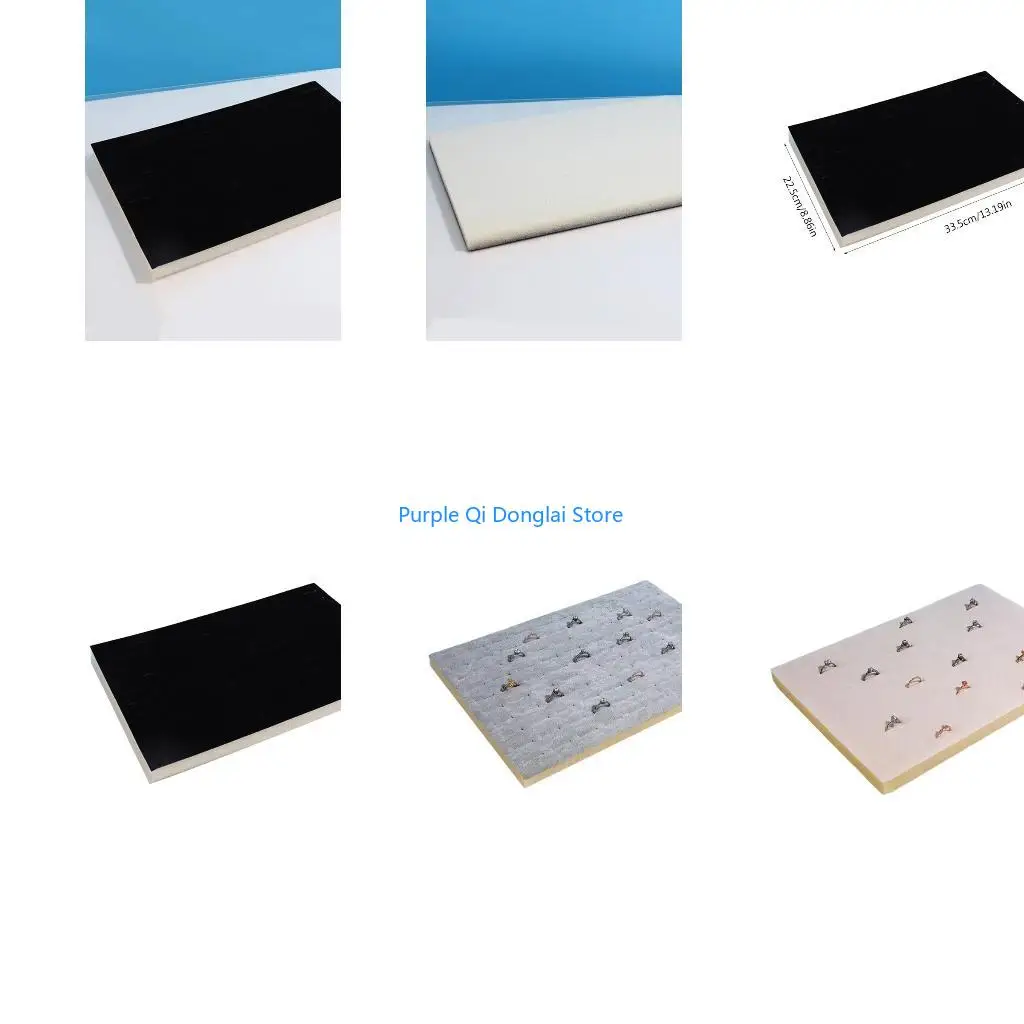 L21E Jewelry Foam Tray DIY Inserts Liners 100 Holes Velvets Jewellery Rings Pad Earrings Hole Tray Holder
