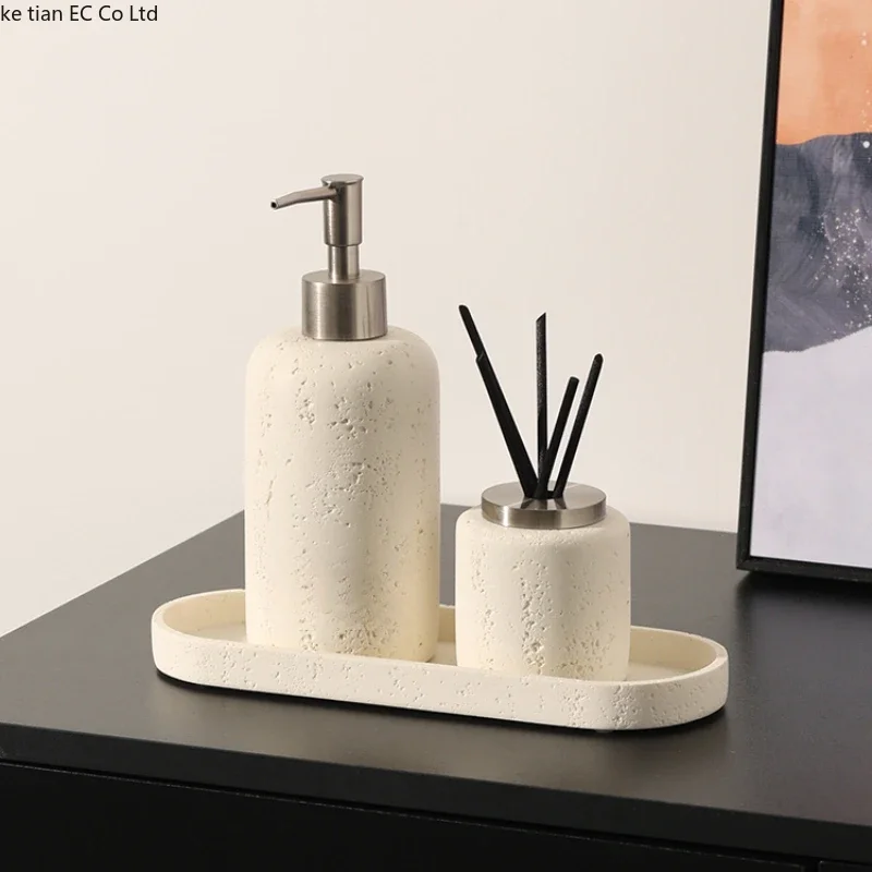 Wabi-sabi Hand Sanitizer Bottle Light Luxury Minimalist Bathroom Shower Gel Shampoo Dispenser Bottle Lotion Press Bottle