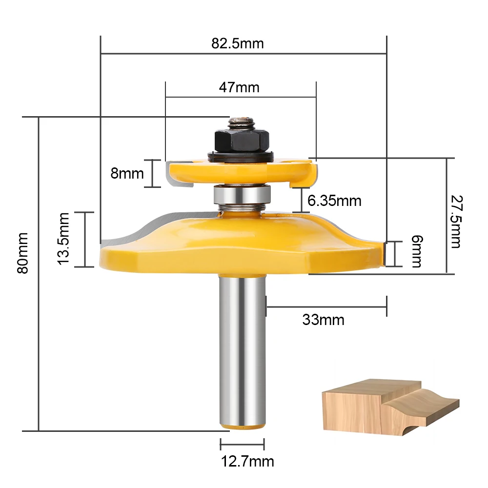 XCAN 45 درجة قفل ميتري راوتر بت 1/2 عرقوب مشترك راوتر بت الباب لسان سكين قاطعة المطحنة لأدوات النجارة
