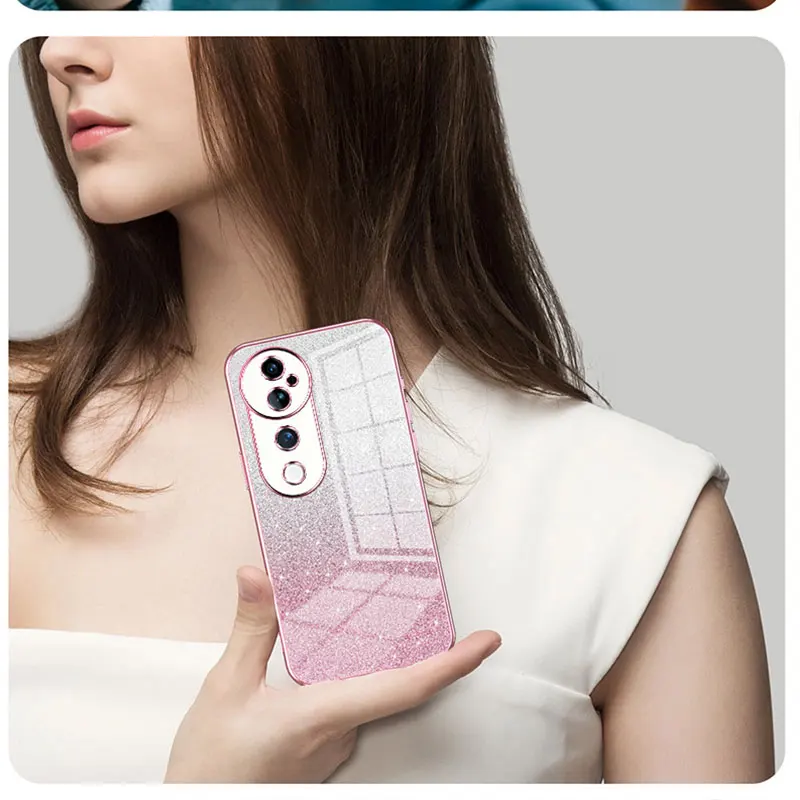 Bing Glitter funda de silicona V 50 para Vivo V50 V40 SE V27 V29 V30 Lite pro Y03 Y39 Y29 V25 Y77 funda a prueba de golpes fundas de moda de regalo