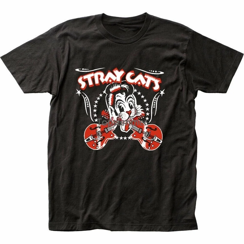 Stray Cats Poster T-Shirt S-5Xl Unisex Black Lnh1473