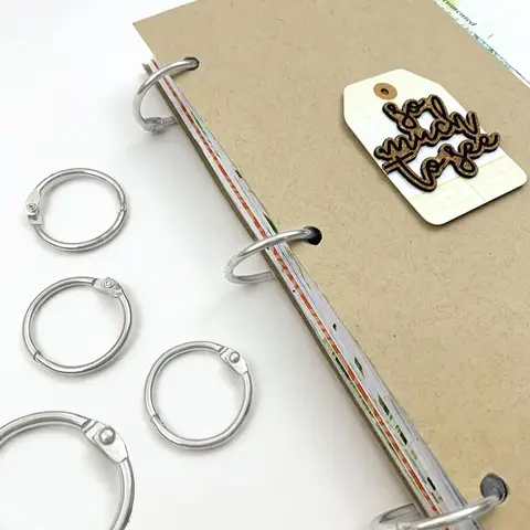 10pcs Binder Rings Loose Leaf Binder Ring Nickel Plated Metal Book Ring Hook for Flash Cards Index Card Paper School Home Office