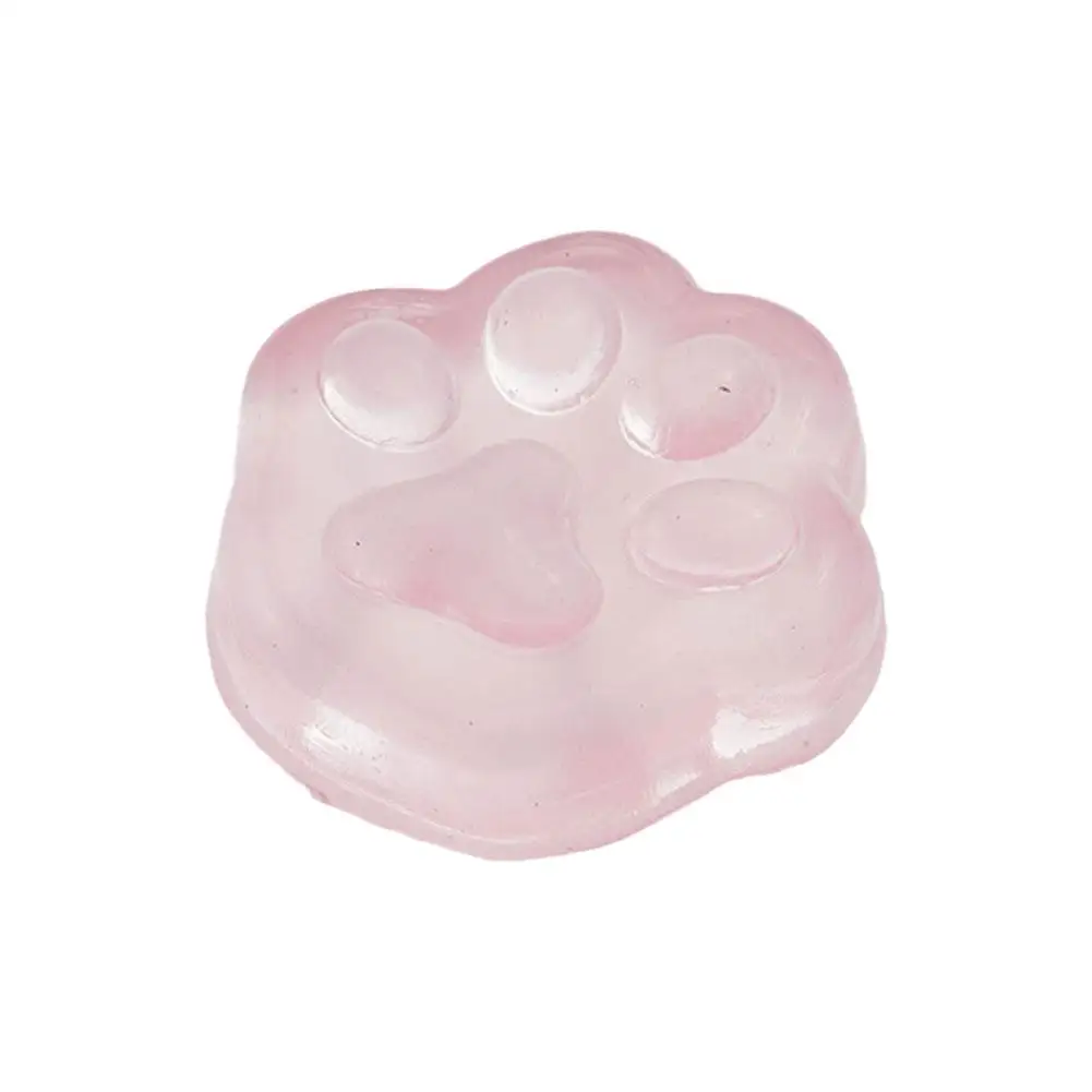 1Pc Fidget Toys Mini  Iice Cube Cat Claws Squeeze Ball Stress Ball Toy Kawaii Transparent Cube Cat Paw Stress Relief Squeeze Toy